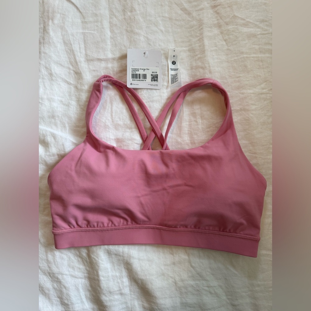 Lululemon Energy Bra - Pink - Size 8 - New with detached tags